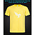 Футболка з світловідбиваючим принтом Крила пегаса - XS жовта