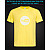 Футболка со светоотражающим принтом Ютюб Логотип - XS желтая