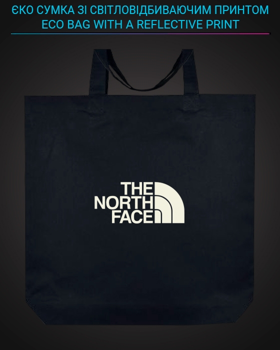Eco bag with reflective print The North Face - black