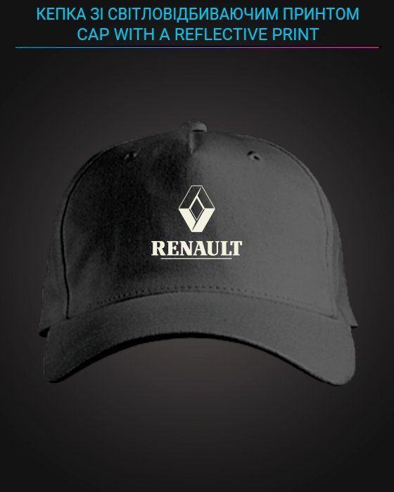 Cap with reflective print Renault Logo - black
