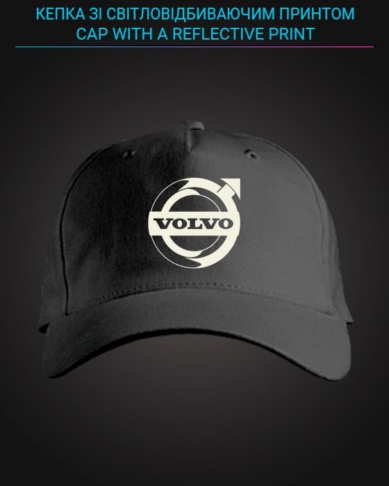 Cap with reflective print Volvo Logo - black