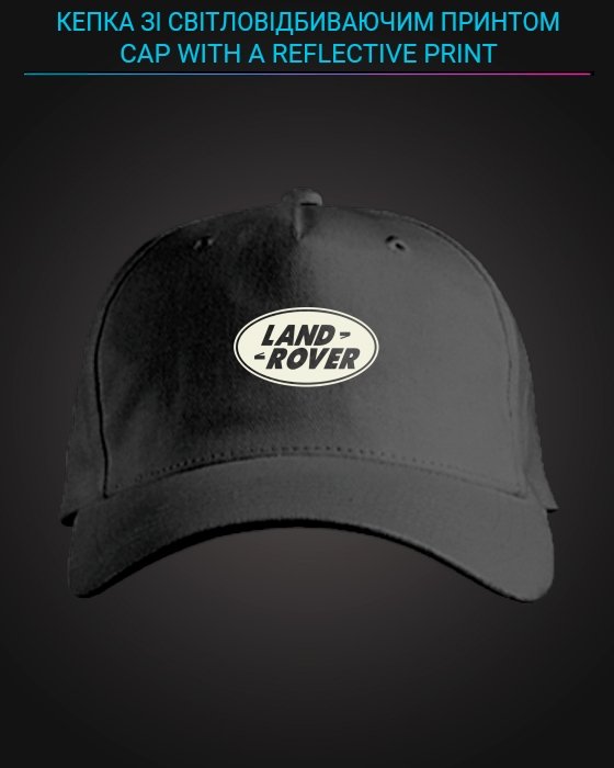 Cap with reflective print Land Rover Logo - black
