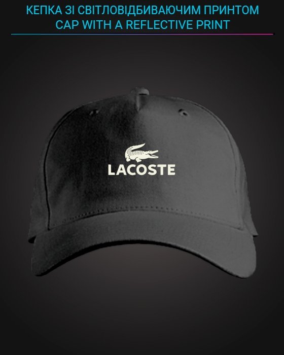 Cap with reflective print Lacoste - black