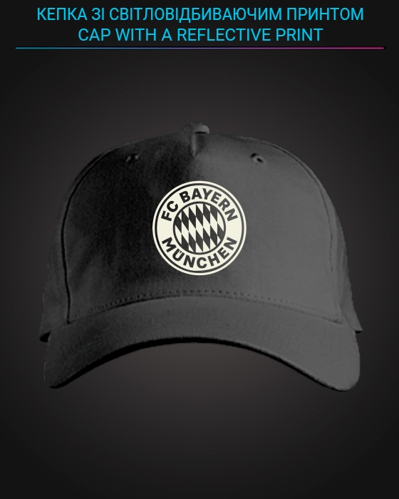 Бейсболка со светоотражающим принтом Бавария Мюнхен - черная