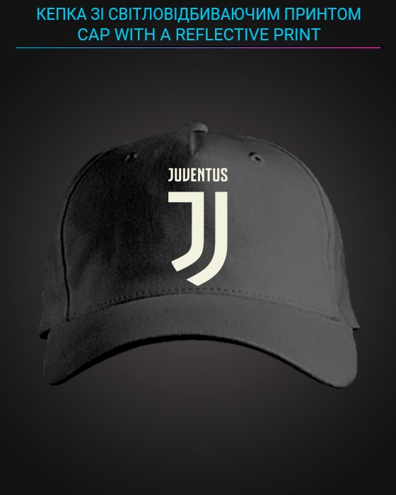 Cap with reflective print Juventus Logo - black
