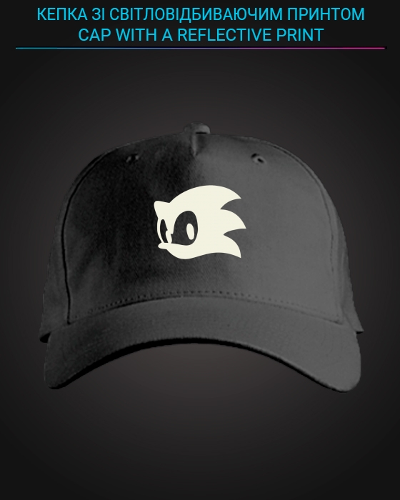 Cap with reflective print Sonic - black