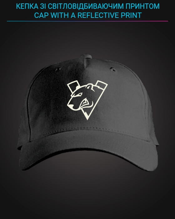 Cap with reflective print Virtus Pro - black