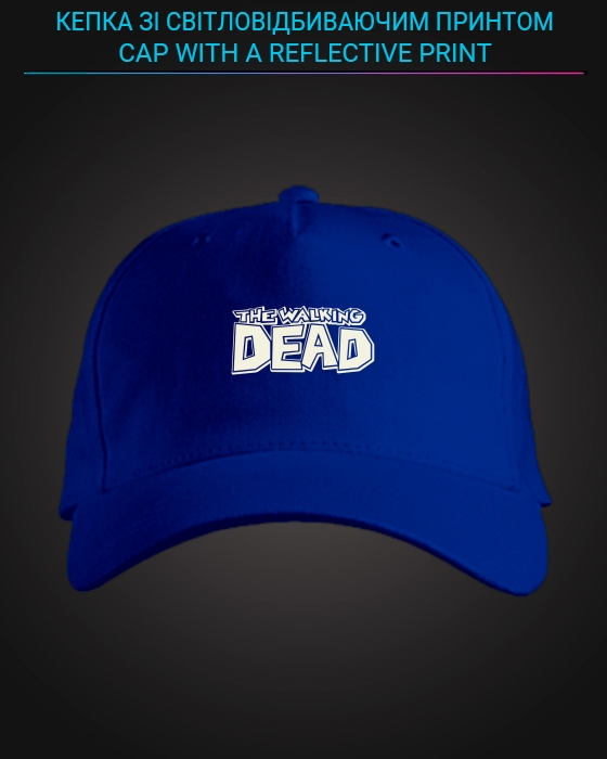 Бейсболка со светоотражающим принтом Ходячие мертвецы Логотип - синяя