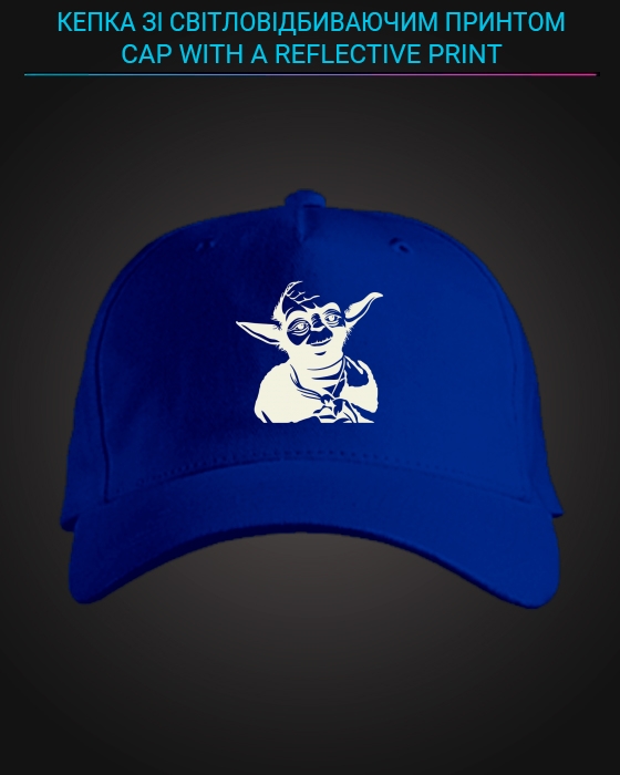 Cap with reflective print Master Yoda - blue