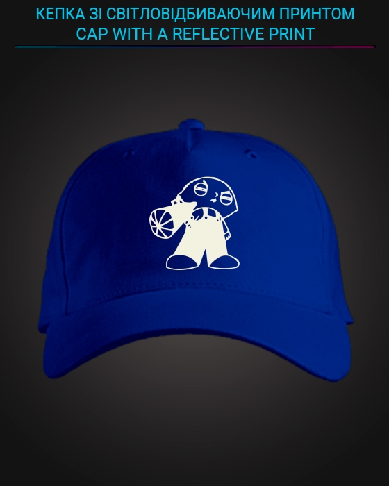 Cap with reflective print Stewie Griffin - blue