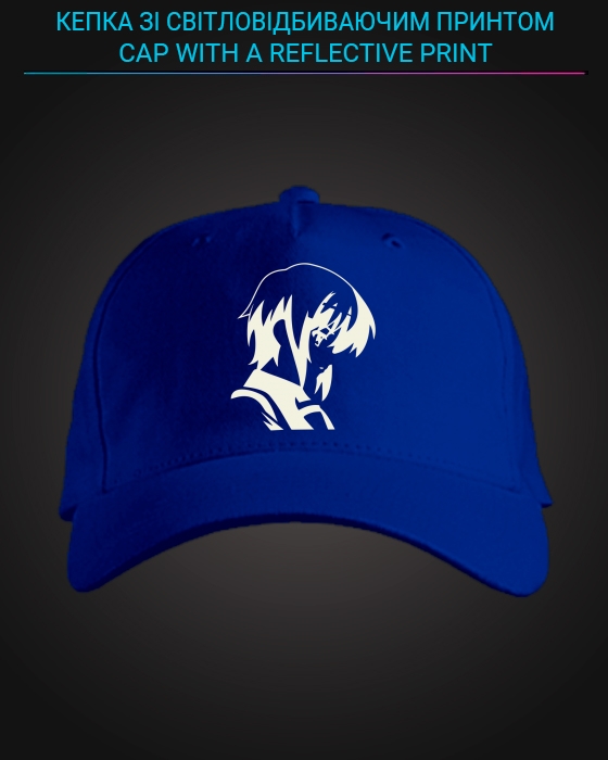 Cap with reflective print Yuki Nagato - blue