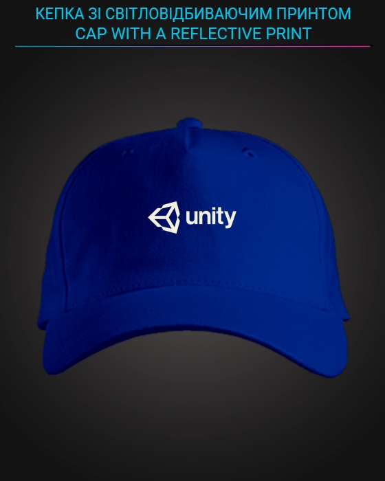 Cap with reflective print Unity - blue