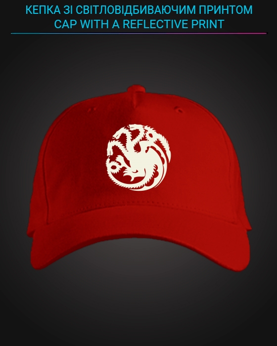 Cap with reflective print Daenerys Targaryen - red