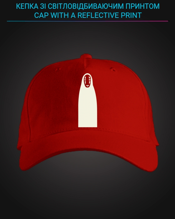 Cap with reflective print Spirited Away - red