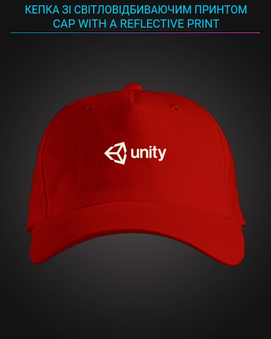 Cap with reflective print Unity - red