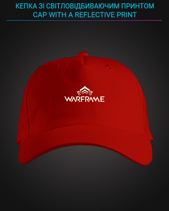 Cap with reflective print Warframe - red