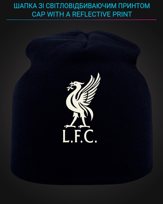 Cap with reflective print Liverpool Football Club - black