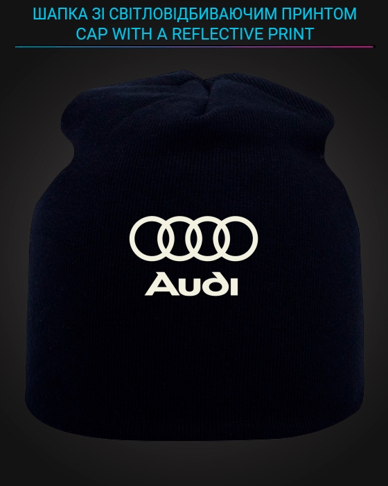 Cap with reflective print Audi Logo 2 - black