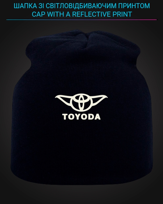 Cap with reflective print Toyoda - black