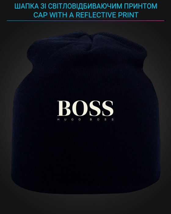 Cap with reflective print Hugo Boss - black