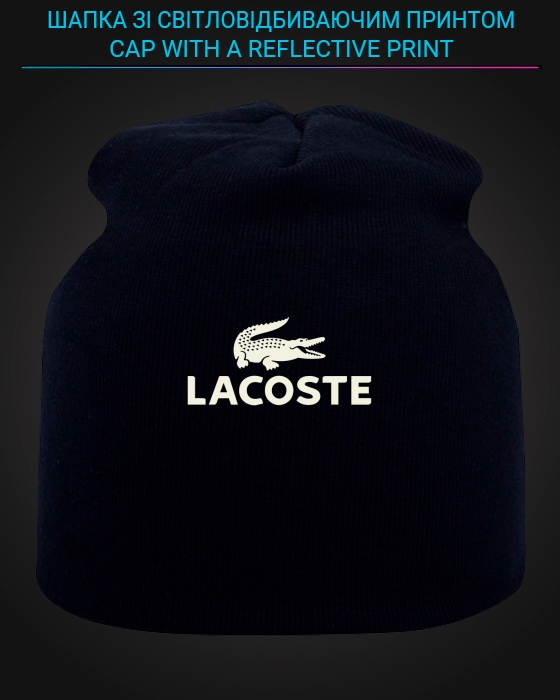 Cap with reflective print Lacoste - black