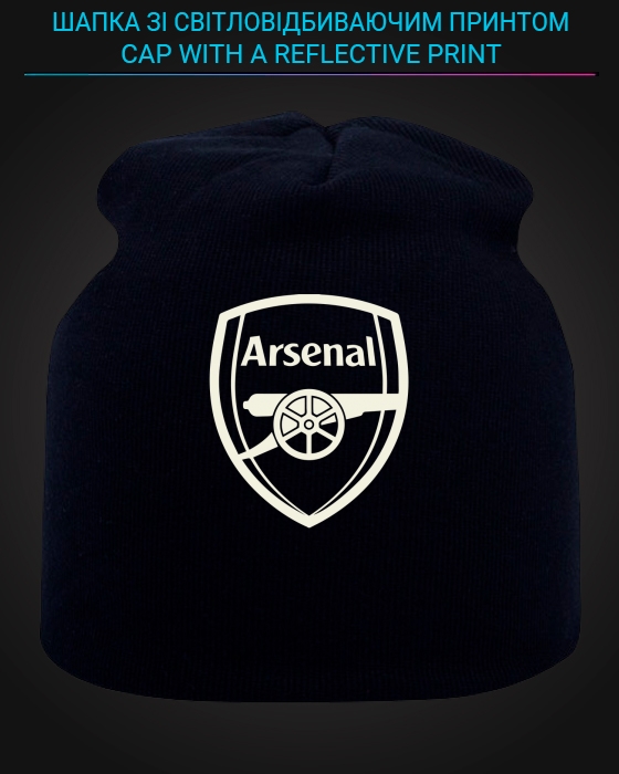 Cap with reflective print Arsenal - black