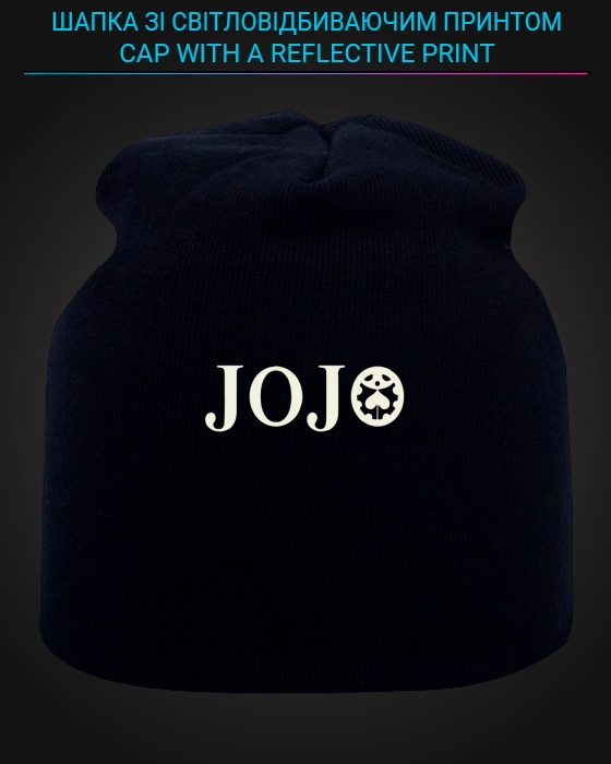 Cap with reflective print Jojo - black