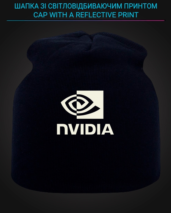 Cap with reflective print NVIDIA - black