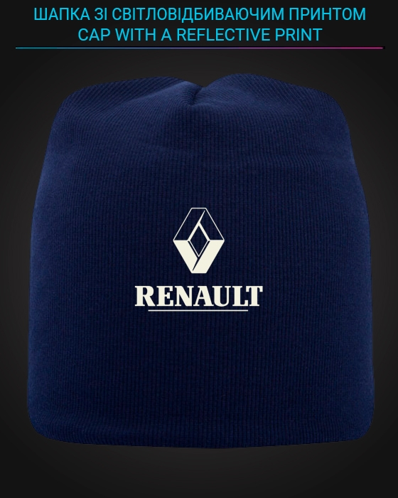 Cap with reflective print Renault Logo - blue