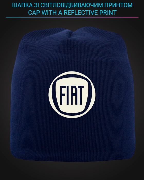 Cap with reflective print Fiat Logo - blue