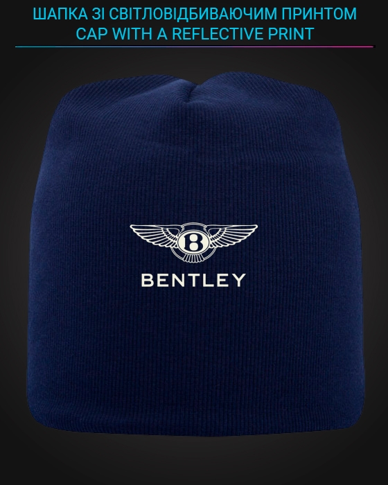 Cap with reflective print Bentley Logo - blue