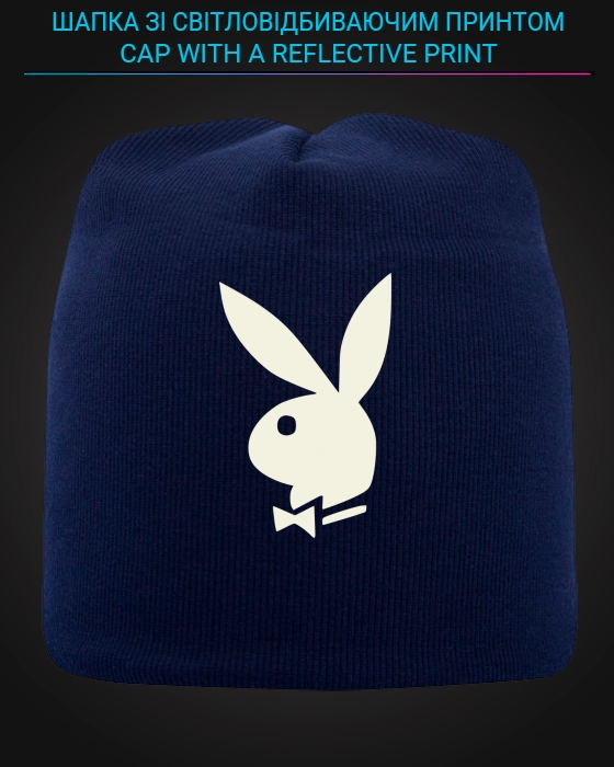 Cap with reflective print Playboy - blue