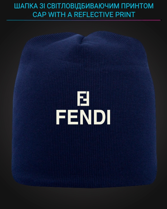 Cap with reflective print Fendi - blue