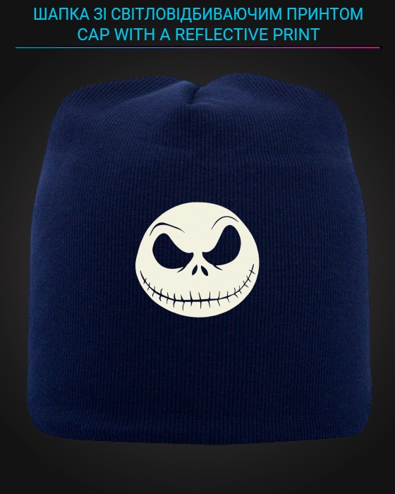 Cap with reflective print The Nightmare Before Christmas - blue