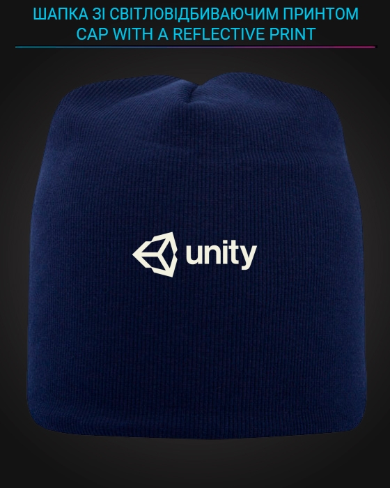 Cap with reflective print Unity - blue
