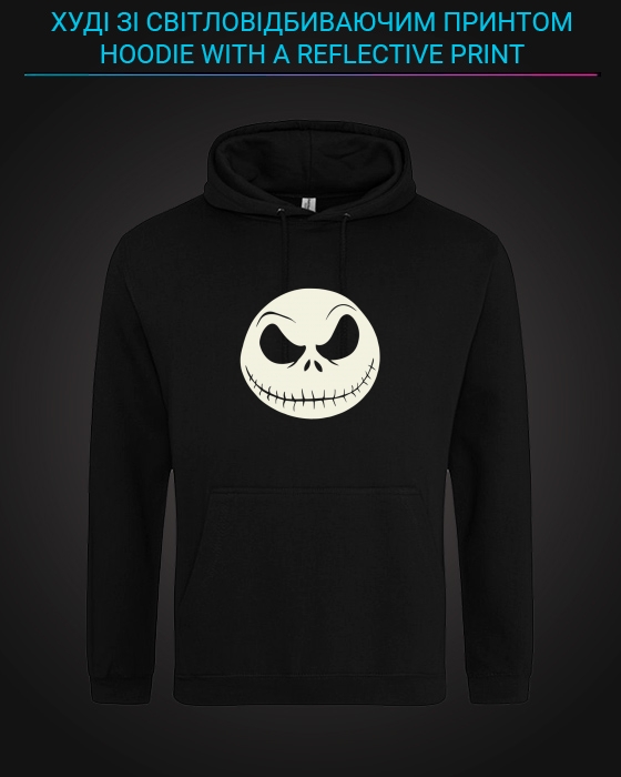 Hoodie with Reflective Print The Nightmare Before Christmas - M black