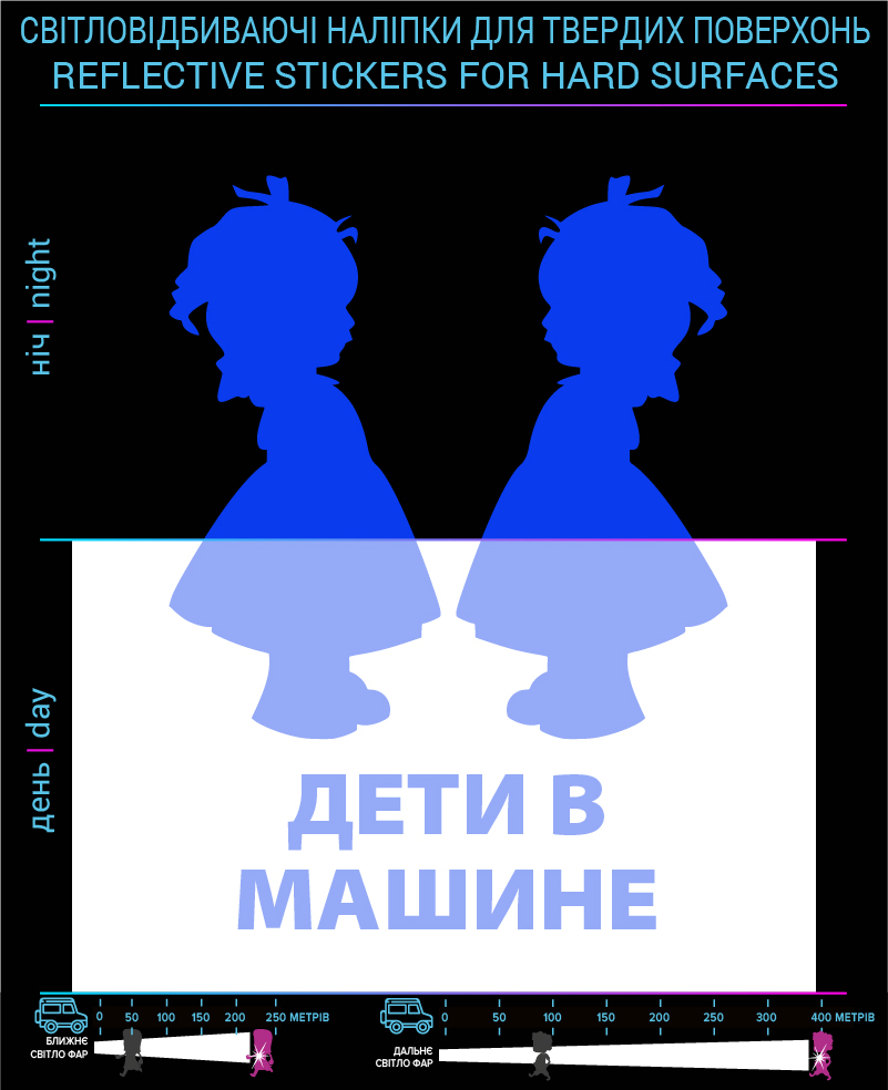 Stickers Children mashine3 (Ros. Language), blue, hard surface