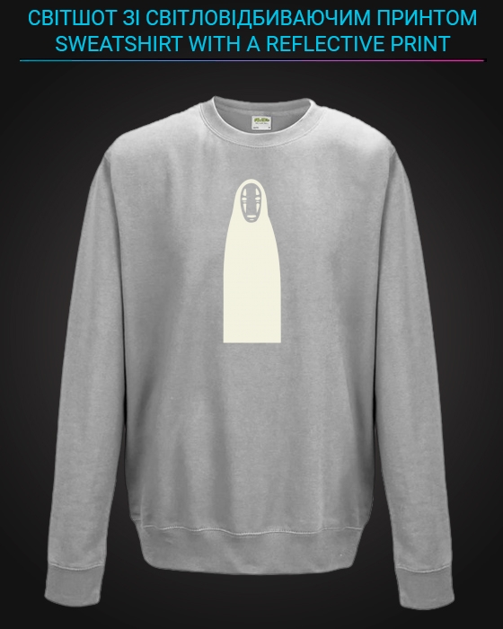 sweatshirt with Reflective Print Spirited Away - 5/6 grey