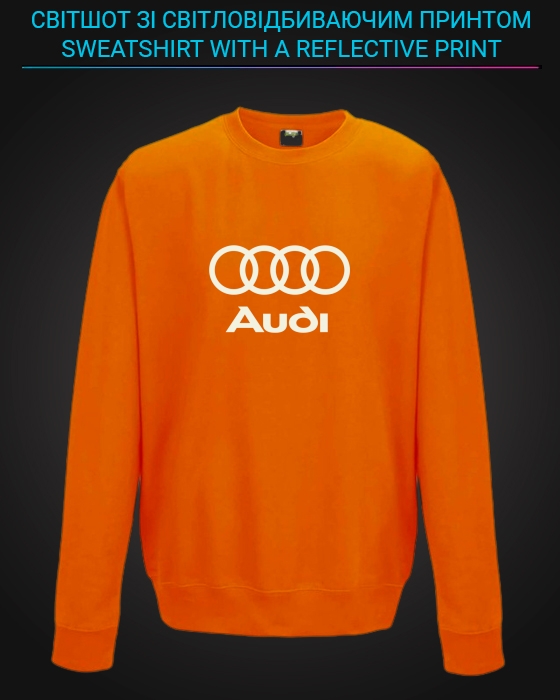 sweatshirt with Reflective Print Audi Logo 2 - 5/6 orange