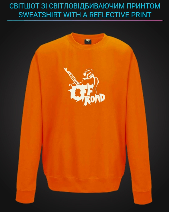 sweatshirt with Reflective Print Off Road - 5/6 orange