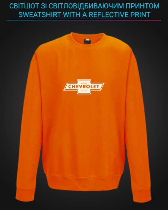 sweatshirt with Reflective Print Chevrolet Logo 2 - 5/6 orange