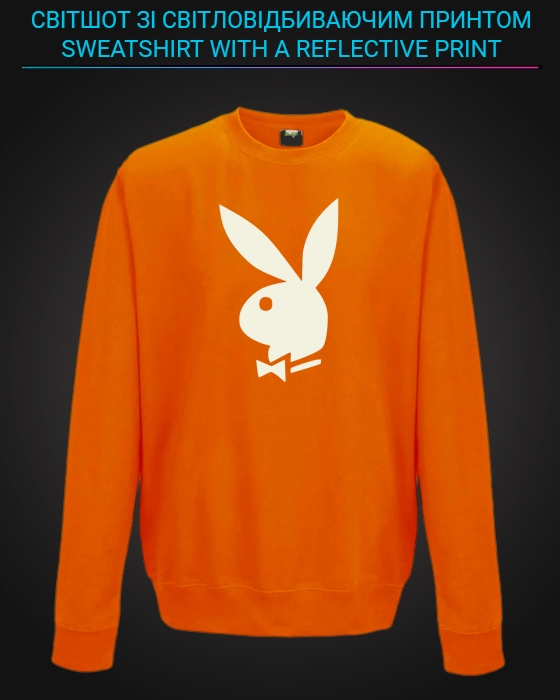 sweatshirt with Reflective Print Playboy - 5/6 orange