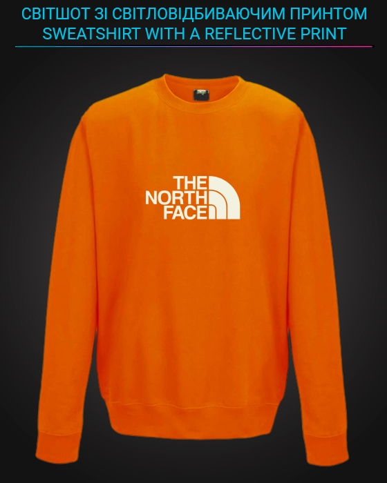 sweatshirt with Reflective Print The North Face - 5/6 orange
