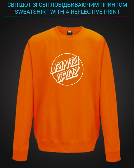 sweatshirt with Reflective Print Santa Cruz - 5/6 orange