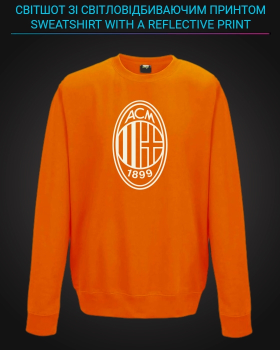 sweatshirt with Reflective Print ACM Milan - 5/6 orange