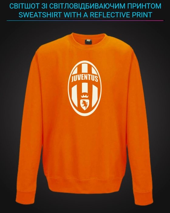 sweatshirt with Reflective Print Juventus - 5/6 orange