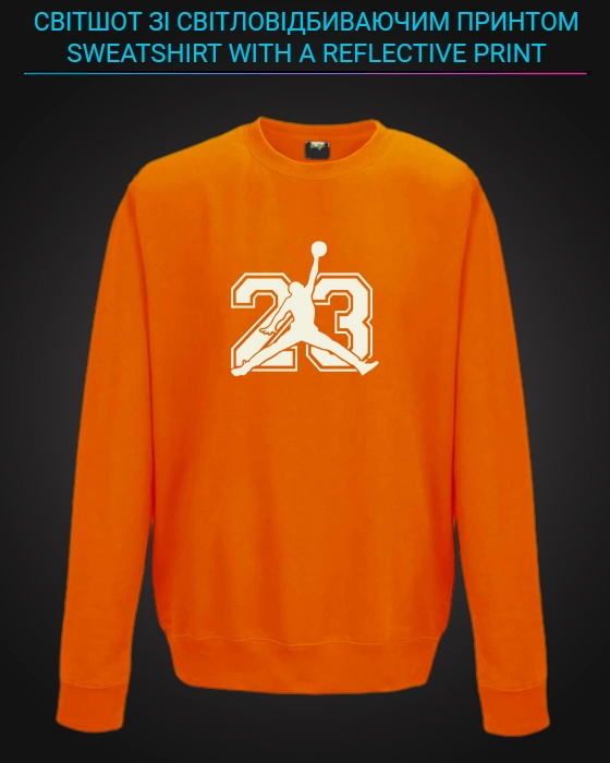 sweatshirt with Reflective Print Michael Jordan 23 - 5/6 orange