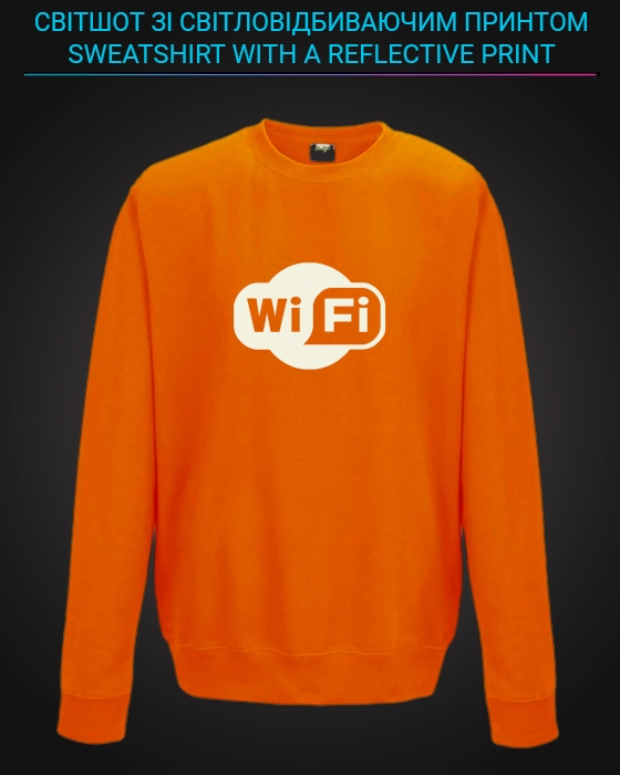 sweatshirt with Reflective Print Wifi - 5/6 orange