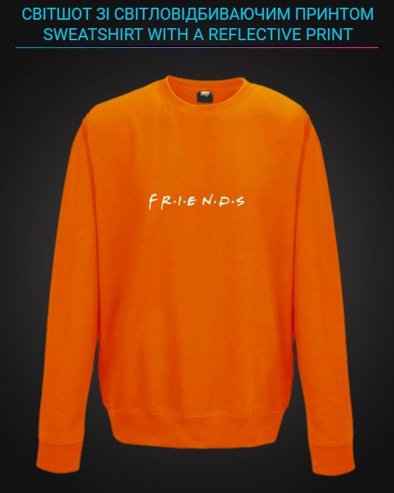 sweatshirt with Reflective Print Friends - 5/6 orange