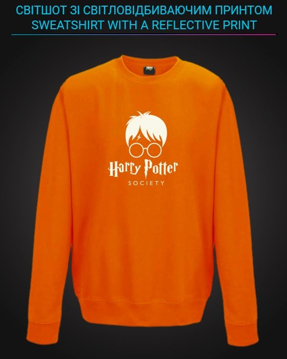 sweatshirt with Reflective Print Harry Potter Society - 5/6 orange